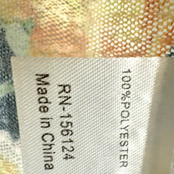 Shana Sz Large Sheer Open Front Wearable Art Tropical Kimono Blouse Shirt Top - Picture 9 of 10